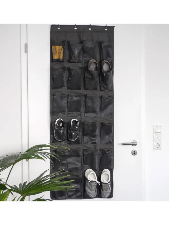 Intirilife Schuhpflege Und Mehr|Schuhpflege Und Mehr^Schuhorganizer Hängendes Schuhregal in Schwarz