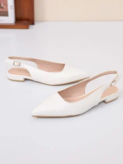 Sling-Ballerinas in Weiß><noscript><img width=