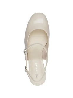 Tamaris Pumps^Slingpumps in IVORY PATEN
