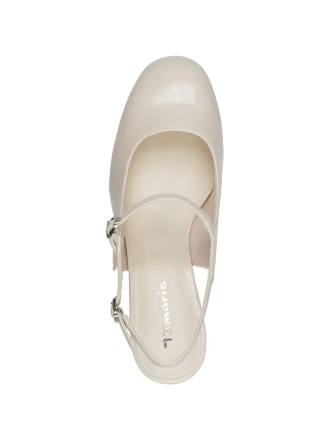 Tamaris Pumps^Slingpumps in IVORY PATEN