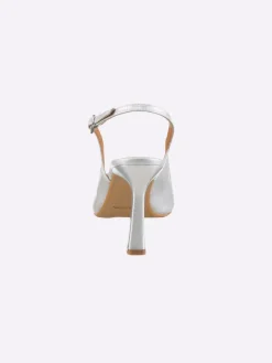 Slingpumps in silberfarben><noscript><img width=