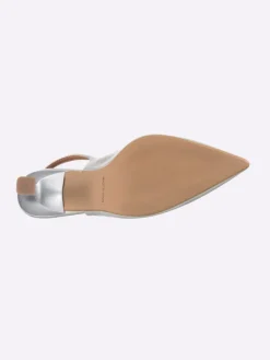 Slingpumps in silberfarben><noscript><img width=