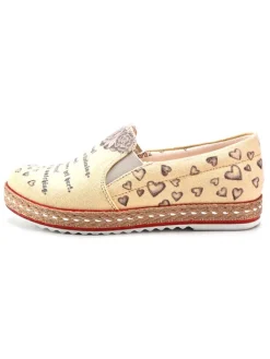 Goby Halbschuhe^Slipper in Beige