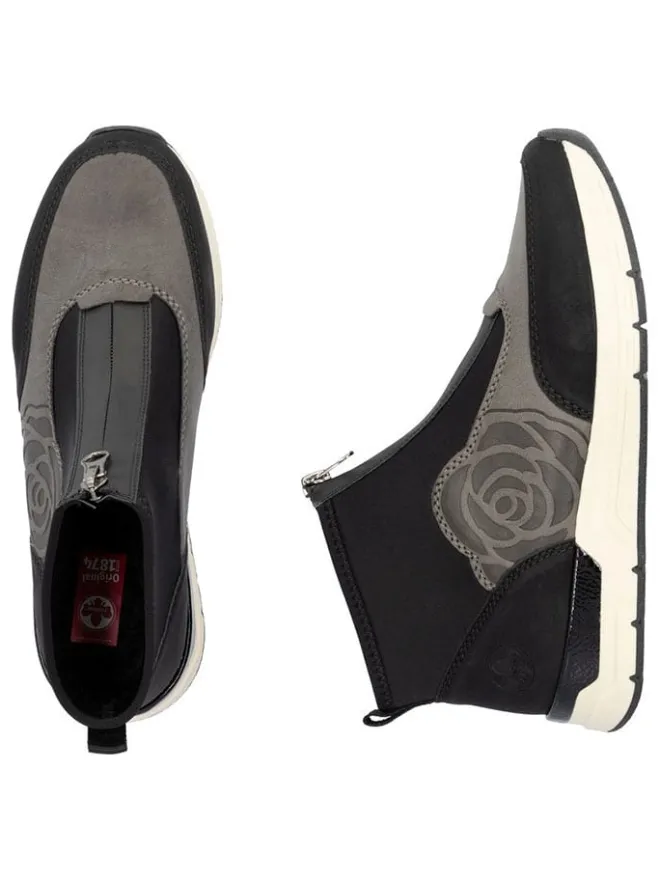 rieker Stiefel & Boots^Slipper in Grau/ Schwarz