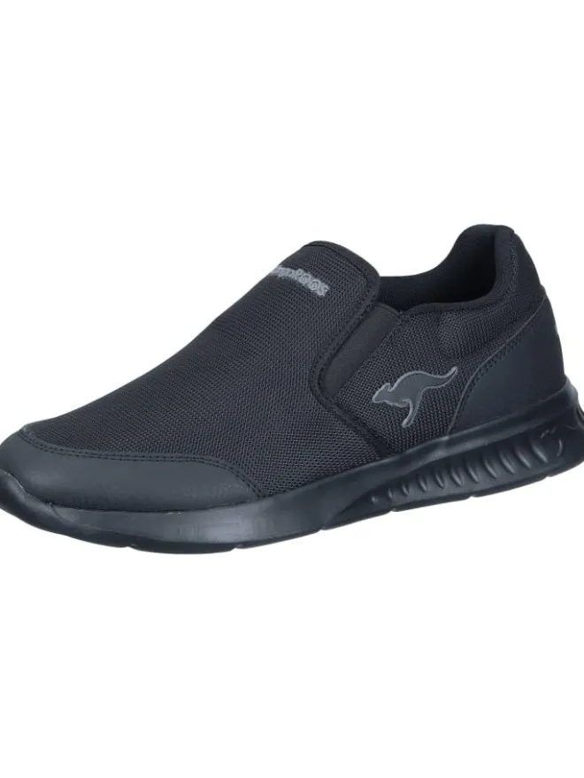 Slipper in jet black/mono>Kangaroos Hot