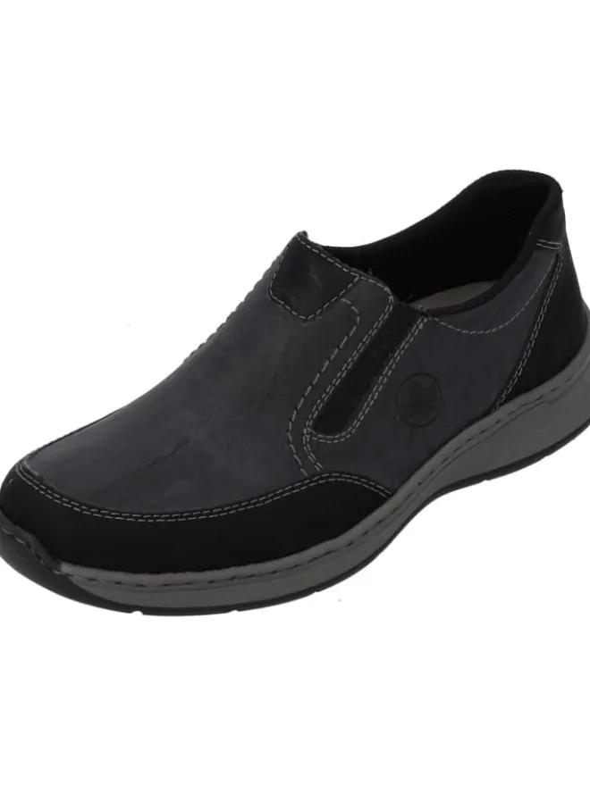 rieker Halbschuhe^Slipper in schwarz/graphit