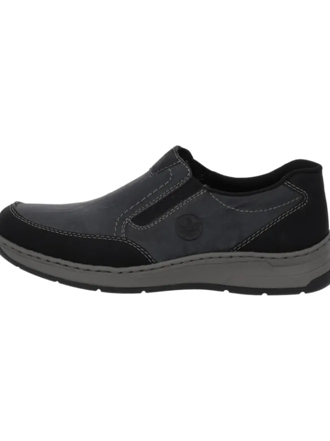 rieker Halbschuhe^Slipper in schwarz/graphit