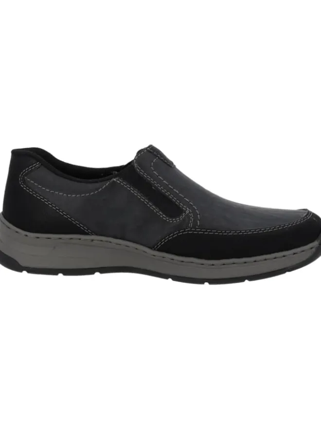 rieker Halbschuhe^Slipper in schwarz/graphit