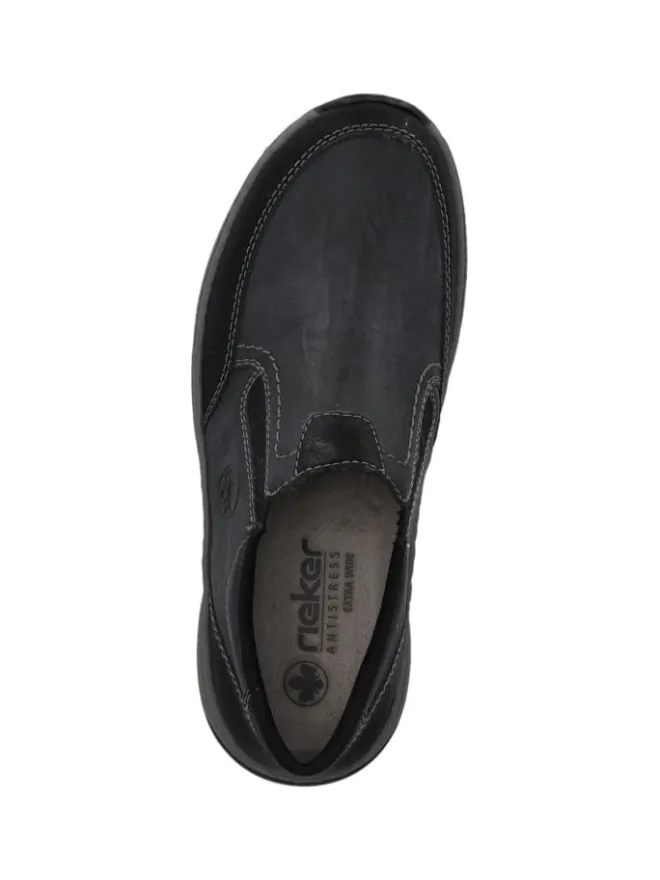 rieker Halbschuhe^Slipper in schwarz/graphit