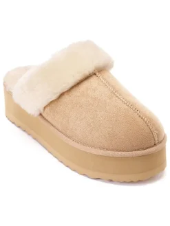 Mandel Halbschuhe^Slipper "Sabina" in Beige