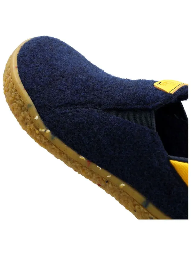 Slipper "Uppsala" in Dunkelblau/ Gelb>Groundies Hot