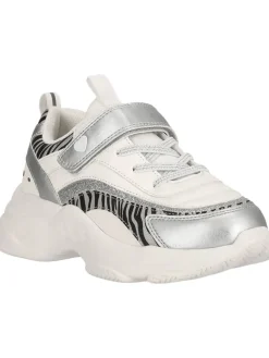 Zigzag Sneakers·Sneakers Low^Sneaker in Weiß/ Silber/ Schwarz