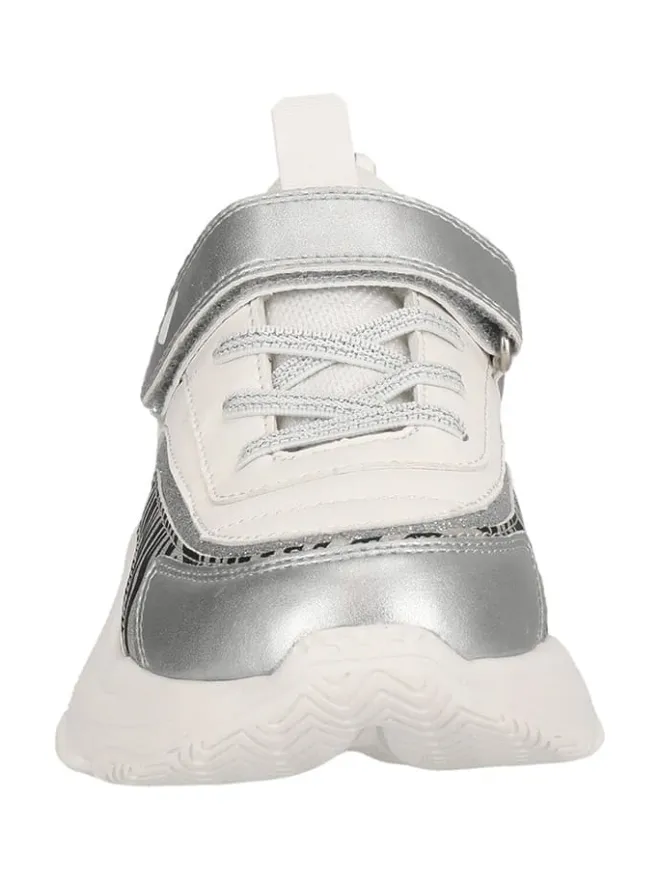 Zigzag Sneakers·Sneakers Low^Sneaker in Weiß/ Silber/ Schwarz