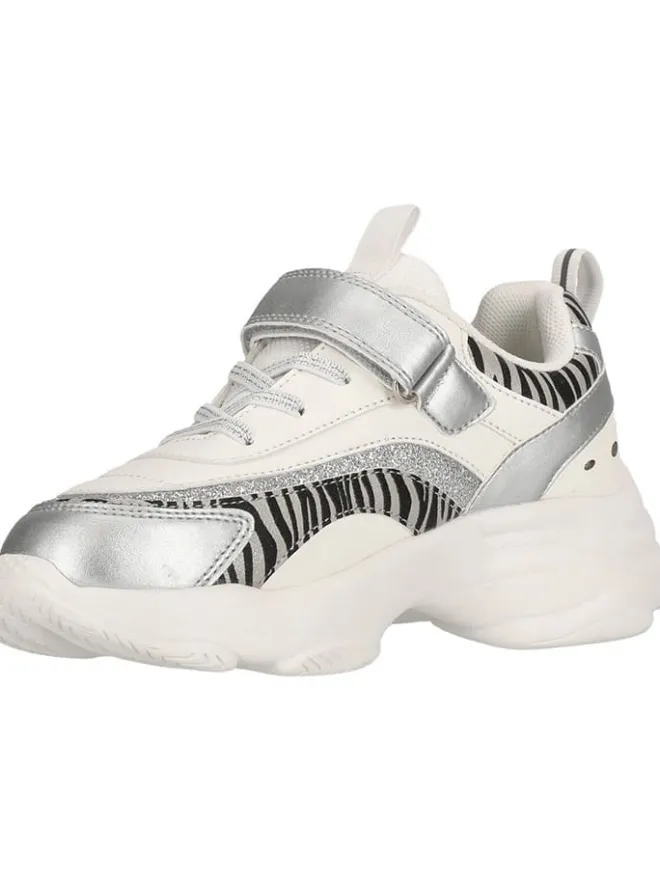 Zigzag Sneakers·Sneakers Low^Sneaker in Weiß/ Silber/ Schwarz