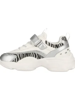 Zigzag Sneakers·Sneakers Low^Sneaker in Weiß/ Silber/ Schwarz