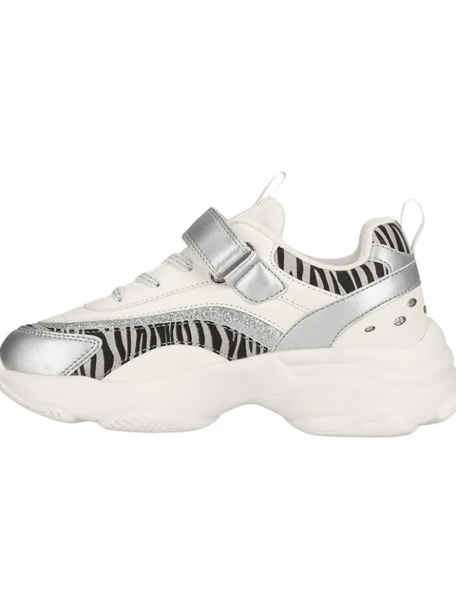 Zigzag Sneakers·Sneakers Low^Sneaker in Weiß/ Silber/ Schwarz