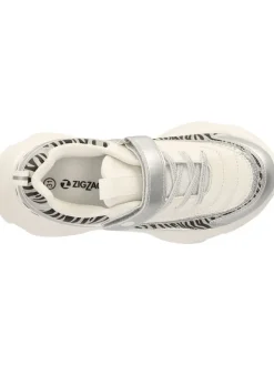 Zigzag Sneakers·Sneakers Low^Sneaker in Weiß/ Silber/ Schwarz