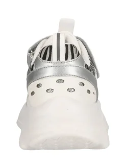 Zigzag Sneakers·Sneakers Low^Sneaker in Weiß/ Silber/ Schwarz