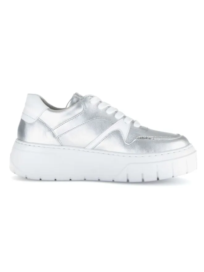 Gabor Schnürschuhe^Sneaker low in silber