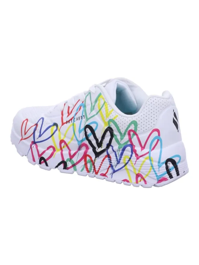 Skechers Halbschuhe·Slipper^Sneaker UNO LITE - SPREAD THE LOVE in Weiß/bunt