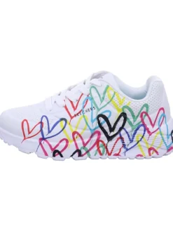 Skechers Halbschuhe·Slipper^Sneaker UNO LITE - SPREAD THE LOVE in Weiß/bunt