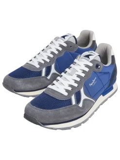 Pepe Jeans FOOTWEAR Sneakers^Sneakers "Brit Serie" in Grau/ Blau