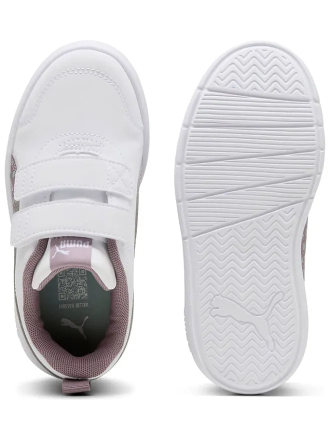 Puma Sneakers·Sneakers Low^Sneakers "Courtflex V3 Dotty" in Weiß/ Lila/ Mint
