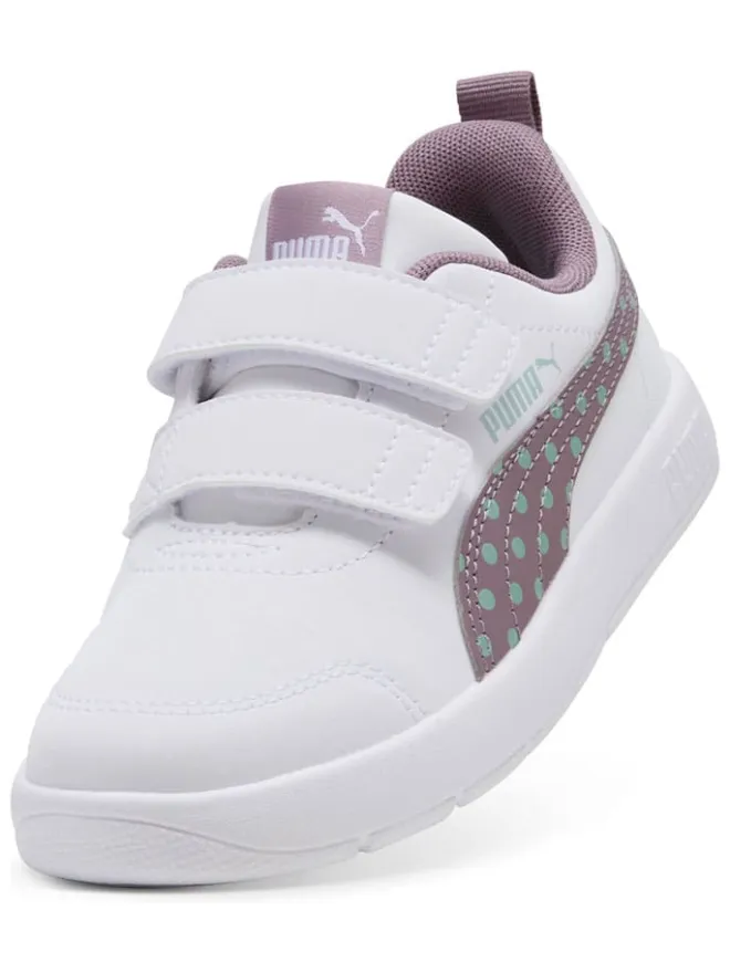 Puma Sneakers·Sneakers Low^Sneakers "Courtflex V3 Dotty" in Weiß/ Lila/ Mint