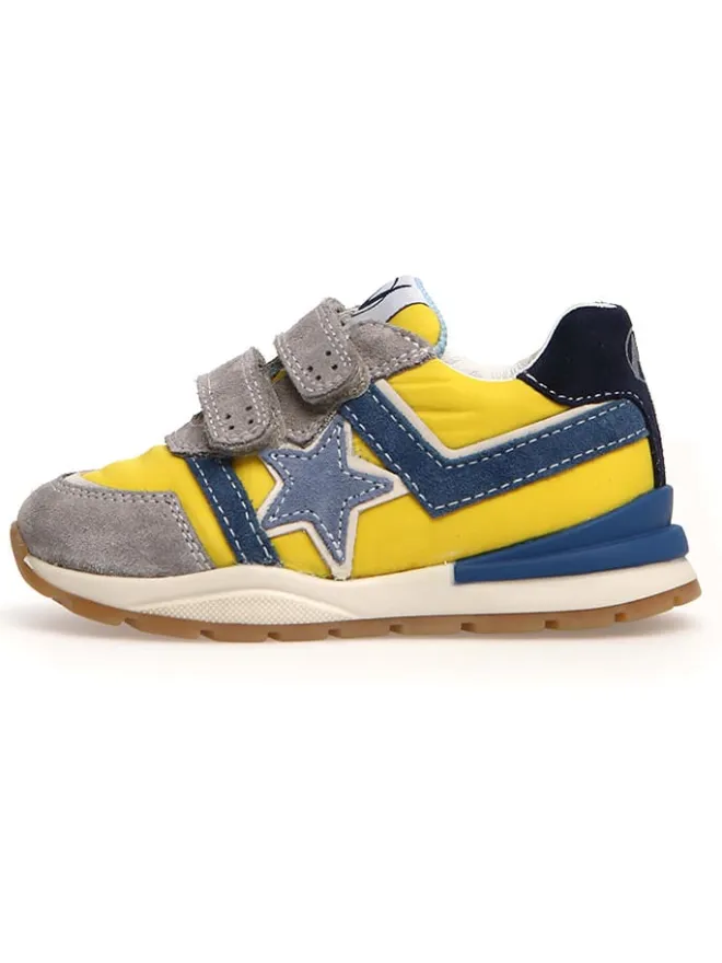 Sneakers "Evon" in Gelb/ Grau/ Dunkelblau>Naturino Discount