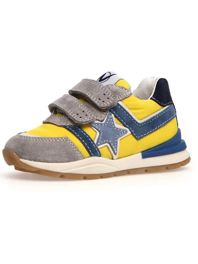 Sneakers "Evon" in Gelb/ Grau/ Dunkelblau>Naturino Discount