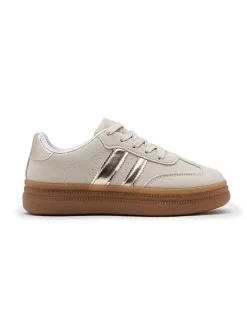 Sneakers in Creme/ Gold><noscript><img width=