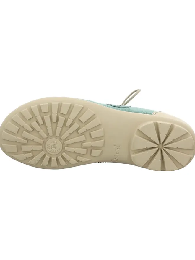 Think! Schnürschuhe^Sneakers in Creme/ Türkis