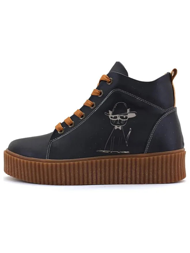 Sneakers in Dunkelblau/ Creme>Goby New