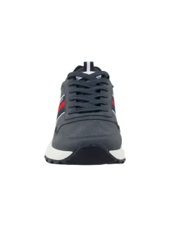 Tom Tailor Schnürschuhe^Sneakers in Dunkelblau/ Weiß/ Rot