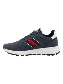 Tom Tailor Schnürschuhe^Sneakers in Dunkelblau/ Weiß/ Rot