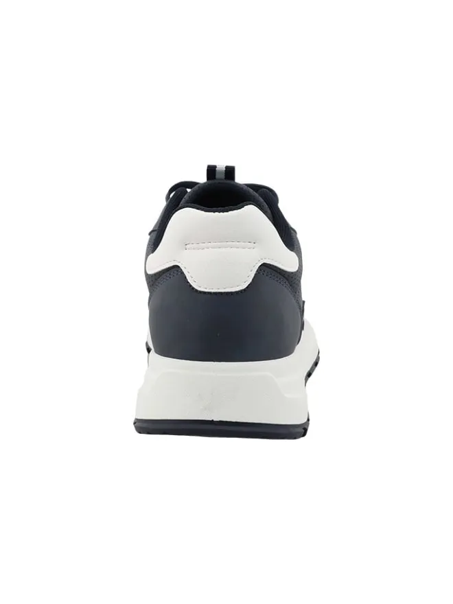 Tom Tailor Schnürschuhe^Sneakers in Dunkelblau/ Weiß/ Rot