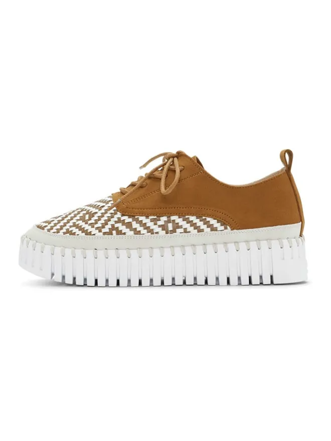 Ilse Jacobsen Schnürschuhe^Sneakers in Hellbraun