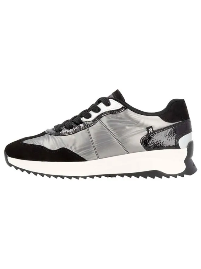 Sneakers in Schwarz/ Silber>rieker Discount