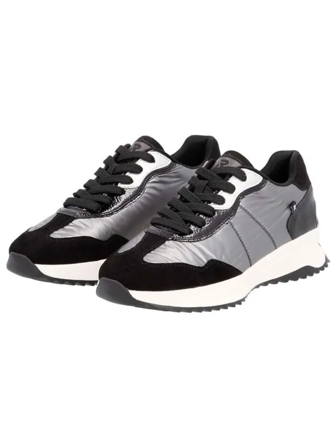 Sneakers in Schwarz/ Silber>rieker Discount