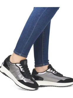 Sneakers in Schwarz/ Silber><noscript><img width=