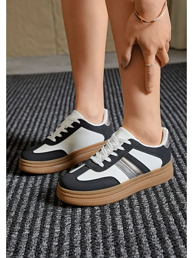 Sixth Sens Sneakers^Sneakers in Schwarz/ Weiß