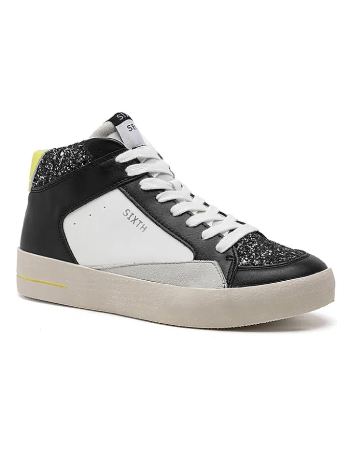 Sixth Sens Sneakers^Sneakers in Schwarz/ Weiß/ Grau