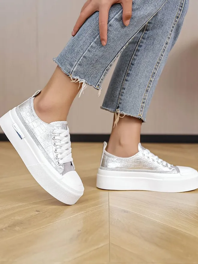 Sixth Sens Sneakers^Sneakers in Silber/ Weiß