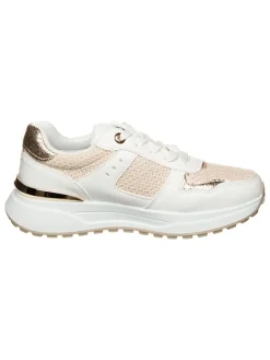 Sixth Sens Sneakers^Sneakers in Weiß/ Beige/ Gold