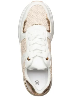 Sixth Sens Sneakers^Sneakers in Weiß/ Beige/ Gold