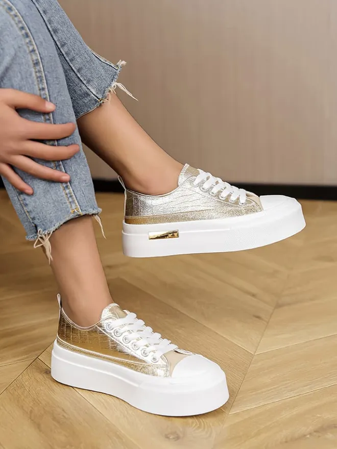 Sixth Sens Sneakers^Sneakers in Weiß/ Gold