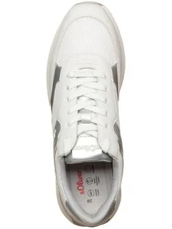 Sneakers in Weiß/ Silber><noscript><img width=