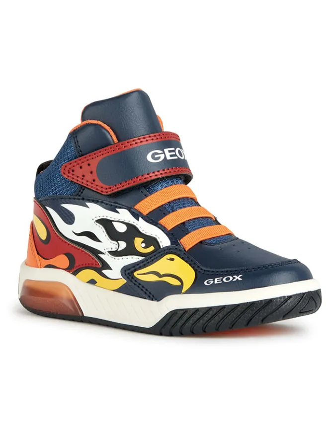Sneakers "Inek" in Dunkelblau/ Orange>Geox Outlet