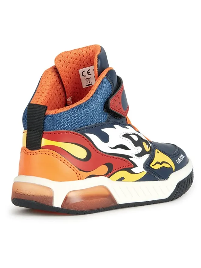 Sneakers "Inek" in Dunkelblau/ Orange>Geox Outlet