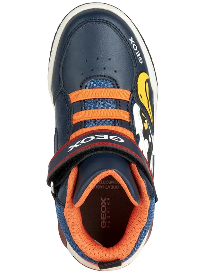 Sneakers "Inek" in Dunkelblau/ Orange>Geox Outlet